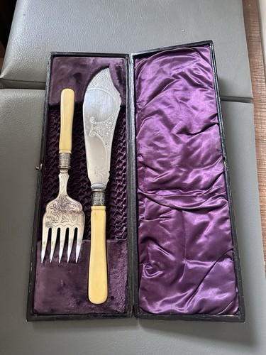 Antikes fisch vorlegebesteck - antikes, fisch-vorlegebesteck