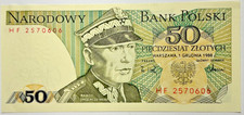 UNC 50  zlotych 1988 Polen