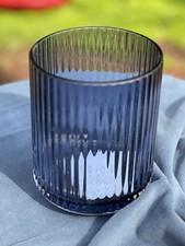 Lyngby Glasvase Hurricane blau