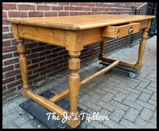 Antiker Tisch Ländlich Esstisch Schreibtisch  Weichholz Kiefernholz 2 Schublade