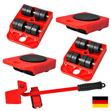 Möbeltransportrollen Set 4 Roller + Lastenheber Schutz für Boden