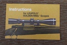Leupold Golden Ring Zielfernrohr Gebrauchsanweisung Bedienungsanleitung