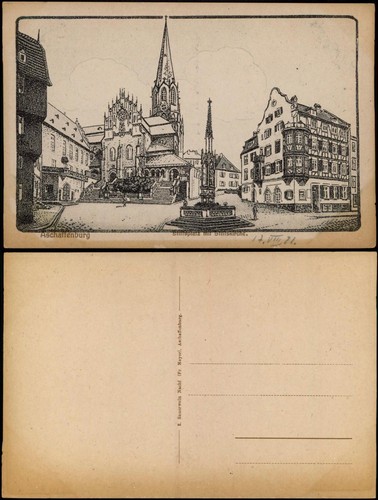 Ansichtskarte aschaffenburg - ansichtskarte,