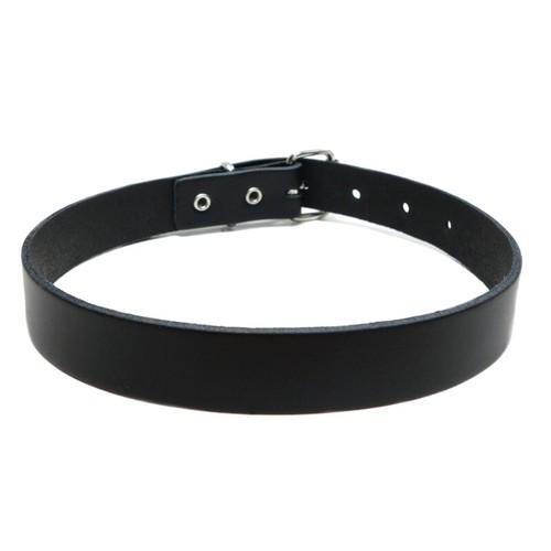 Lederhalsband schwarz - -,