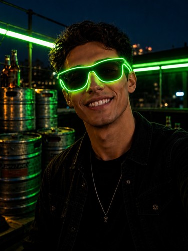 Led leuchtbrille neon brille - leuchtbrille,