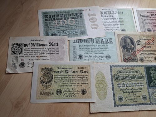 Set banknoten reichsbanknoten - set,
