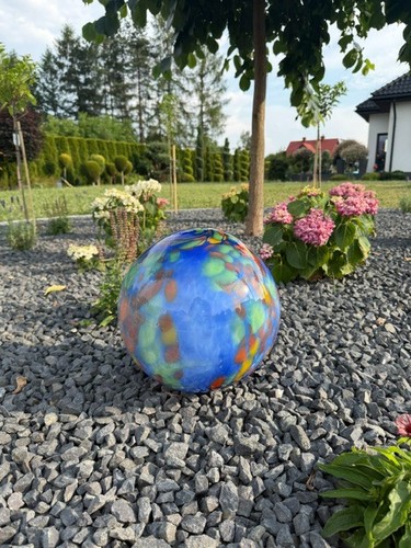 Gartenkugel blau 30cm - gartenkugel,