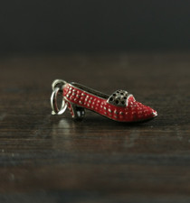 Charms Silber 925 roter Schuh