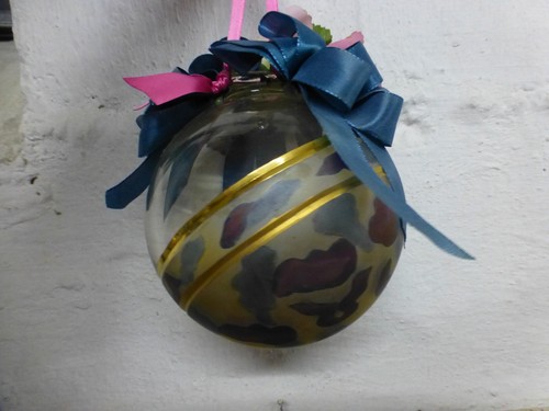 Glaskugel hoch bunt zum - 16, hoch,