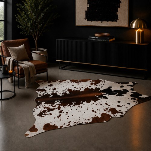 Original brown white kuhfell - original,
