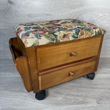 Vintage Fußhocker Gobelin