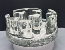 Vintage Leonardo Blockglas Stövchen XXL Tee Kaffee Wärmer Kerzenhalter  d 17cm