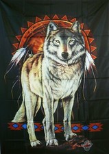 Posterflagge Posterfahne Wolf