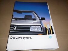 VW Jetta Syncro Prospekt 20 Seiten deutsch 1989