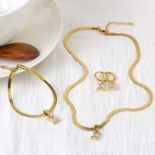 3-tlg. Edelstahl Schmuckset