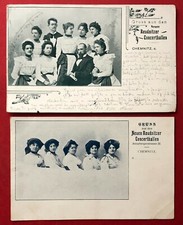 2 x AK CHEMNITZ 1900 Neuen Reudnitzer Concerthallen mit Typen Mode  ( 98783