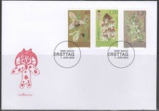 Liechtenstein FDC 2004 Orchideen Orchids Ophrys apifera