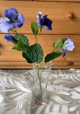 Stiel 4 Blüten kleiner Strauß lila Kunstblumen Stiefmütterchen ca. 35 cm