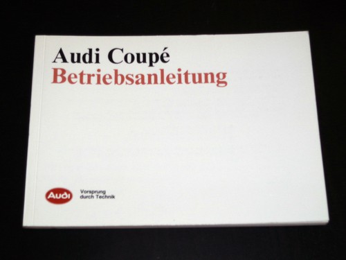 Betriebsanleitung audi coupe - audi,