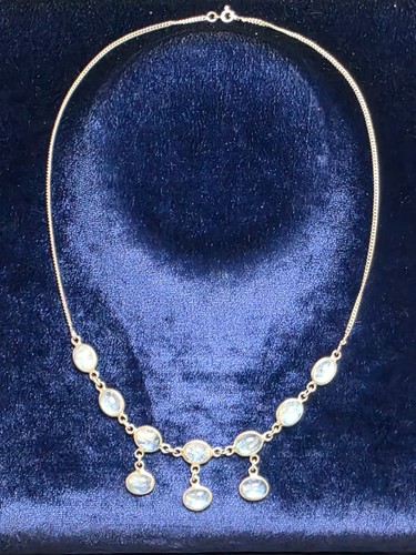 Edles mondstein collier 925er - mondstein,