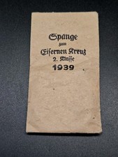 Wehrmacht Wk2 Spange zum Eisernen Kreuz 2.Klasse 1939 Verleihungstuete Nachkrieg
