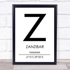 Zanzibar Tanzania Coordinates