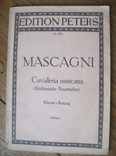 Soldan/Hg MASCAGNI Cavalleria rusticana Sizilianische Bauernehre Klavier-Auszug