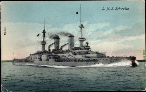 Deutsches kriegsschiff sms - ak,