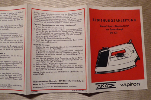 Instruction manual steam - , spry