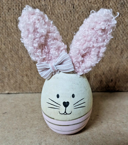 Osterdeko holz hase - mit, pinken