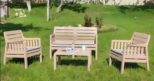 Gartenmöbel set beige - gartenmöbel-set,