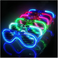 LED Leuchtbrille, Neon Brille, Partybrille, Shutter Shades, LED Sonnenbrille