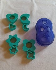 Tupperware Ausstechformen, 10tlg.Plätzchen-Ausstecher,Keksformen, blau-grün