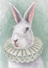 Weißer Hase Original Pastell