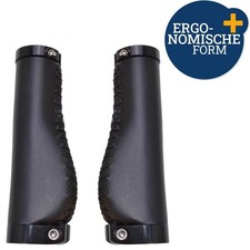 Set Fahrrad-Griffe Ergonomisch Leder-Optik Lenker-Griffe Schraubgriffe ebike MTB