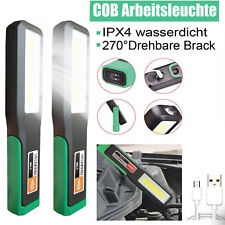 2X COB LED KFZ Arbeitsleuchte Akku Handlampe Magnet Werkstattlampe Stablampe DHL