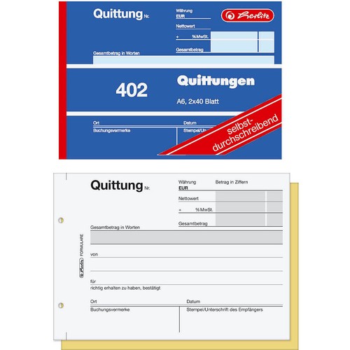 100 quittungsblöcke din 2x - 100,