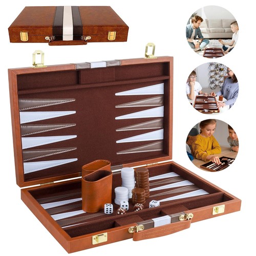 Backgammon koffer braun - koffer,