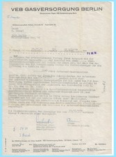 VEB Gasversorgung Berlin - Bewilligung Außenwand-Gasraumheizer - 1973