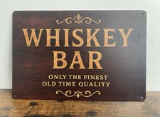 WHISKY BAR Blechschild 20 X 30cm Werbeschild Retro Vintage DEKO PARTY KELLER