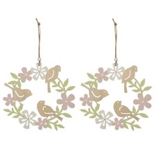 Fensterhänger Vogel Blüten