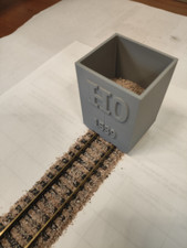 Schotterhilfe mit Kurvenführung für Schwellenggleis oder Bettungsgleis H0, N, TT