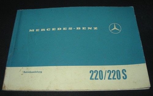 Betriebsanleitung mercedes 220 - betriebsanleitung,