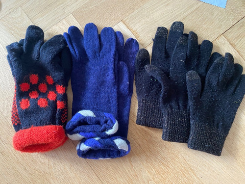 Paar damen handschuhe wolle - 3,