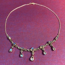 COLLIER 925 Silber Mondstein