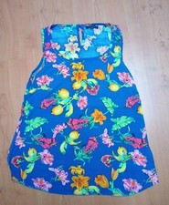 Amisu Top Bluse Royalblau Gr. S, 36 Blumen, Zitronen