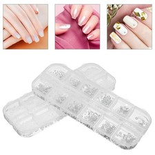  2 Boxes Nagelzubehör Nägel Deko Nagelverzierungen Maniküre Dekorationen