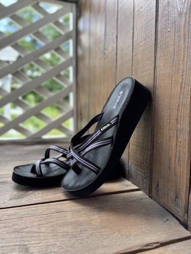 Women teva flip flops black - teva,