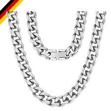 Herren Halskette Titanstahl 50 cm Gliederkette Oxidationsbeständig Geschenk