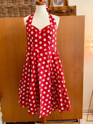 Polka dots neckholder - neckholder, kleid